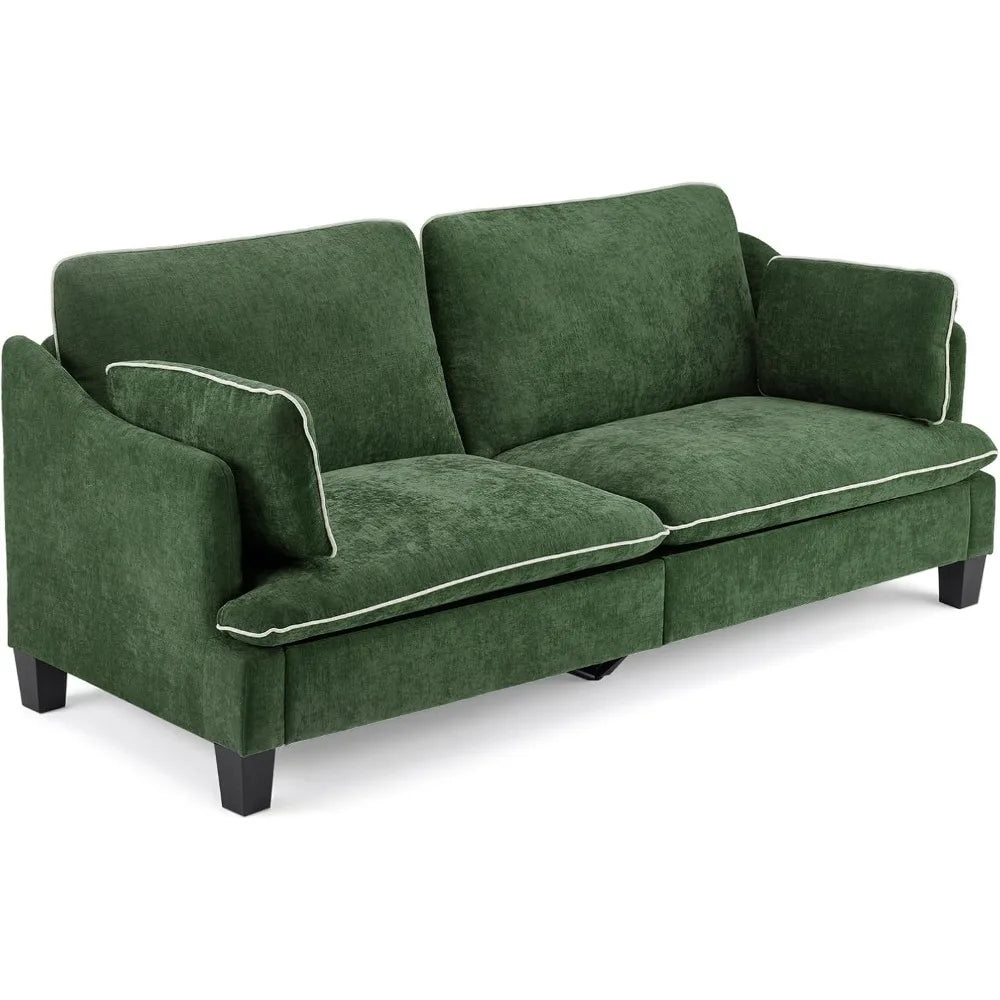 Linen Velvet 2-Seater Loveseat