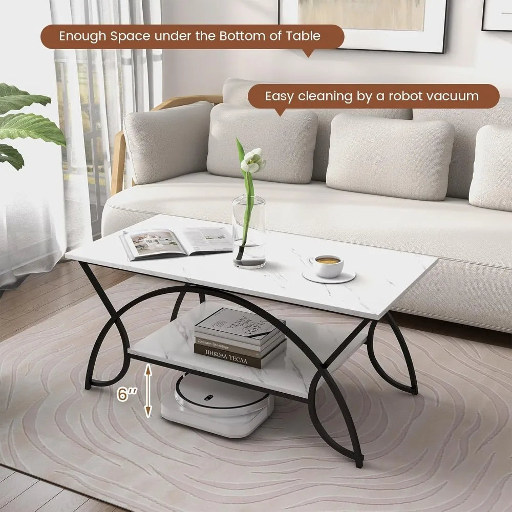 2-Tier Rectangular Coffee Table