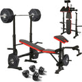 Weight Bench Set with Squat Rack