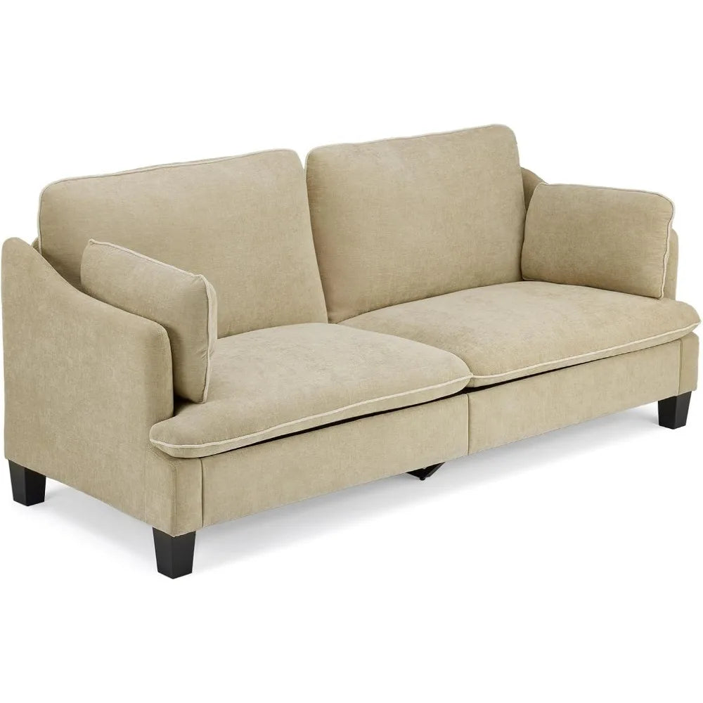 Linen Velvet 2-Seater Loveseat