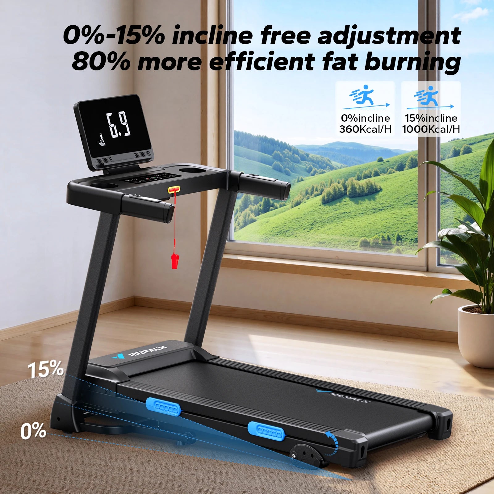 Foldable Treadmill T12 Incline