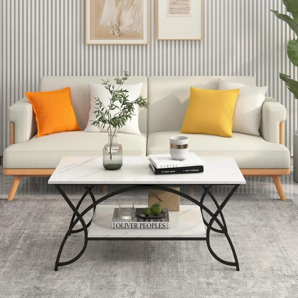 2-Tier Rectangular Coffee Table
