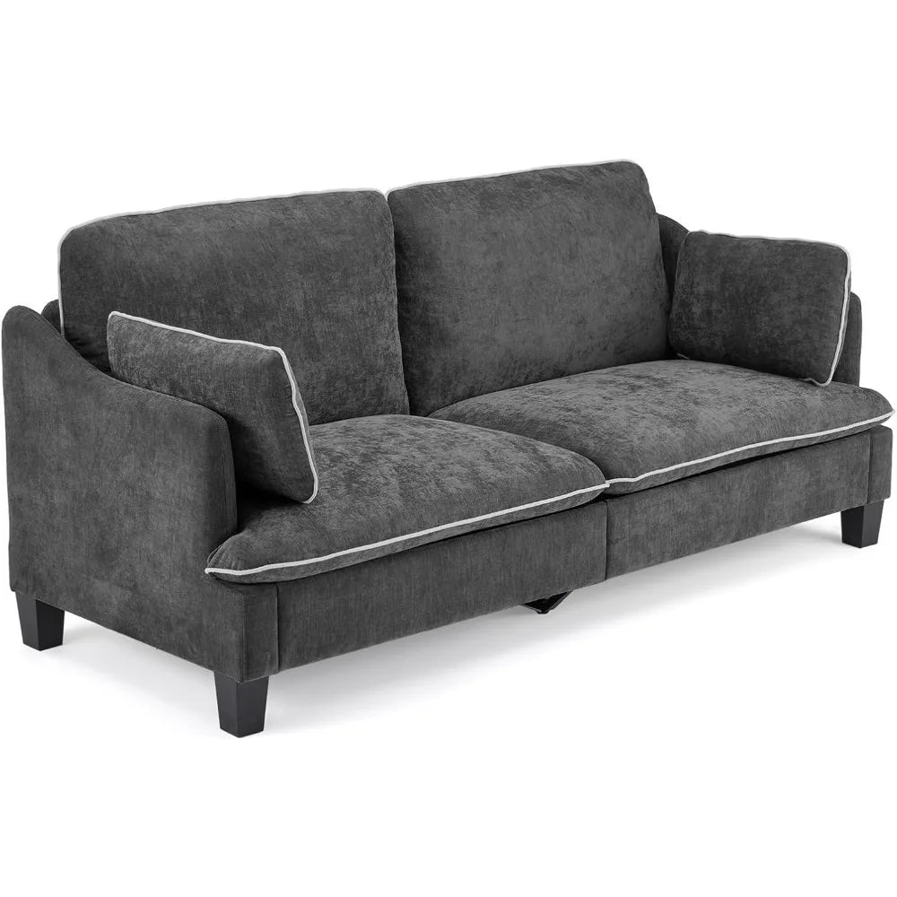 Linen Velvet 2-Seater Loveseat