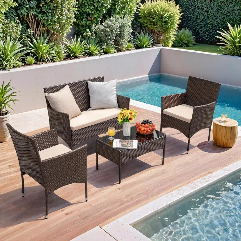 4 Pc Outdoor Patio Furniture