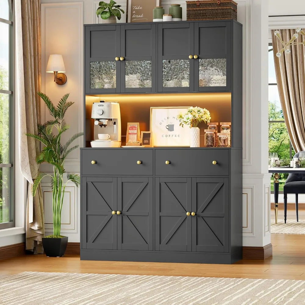 Pantry w/LED Light and Charging Station