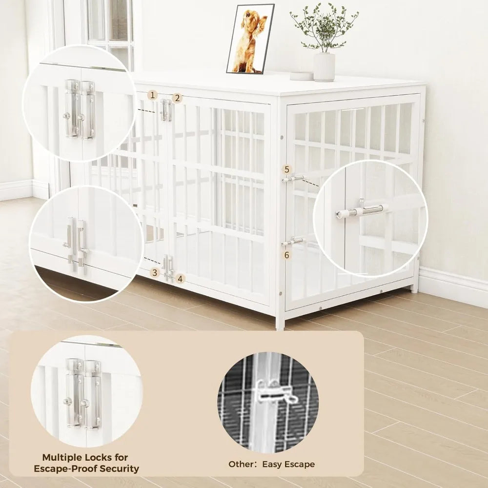 Sturdy Dog Kennel with Multiple Locks