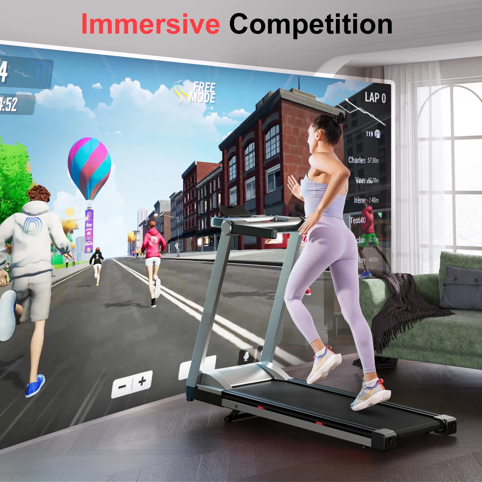Foldable Incline Home Treadmill Walking