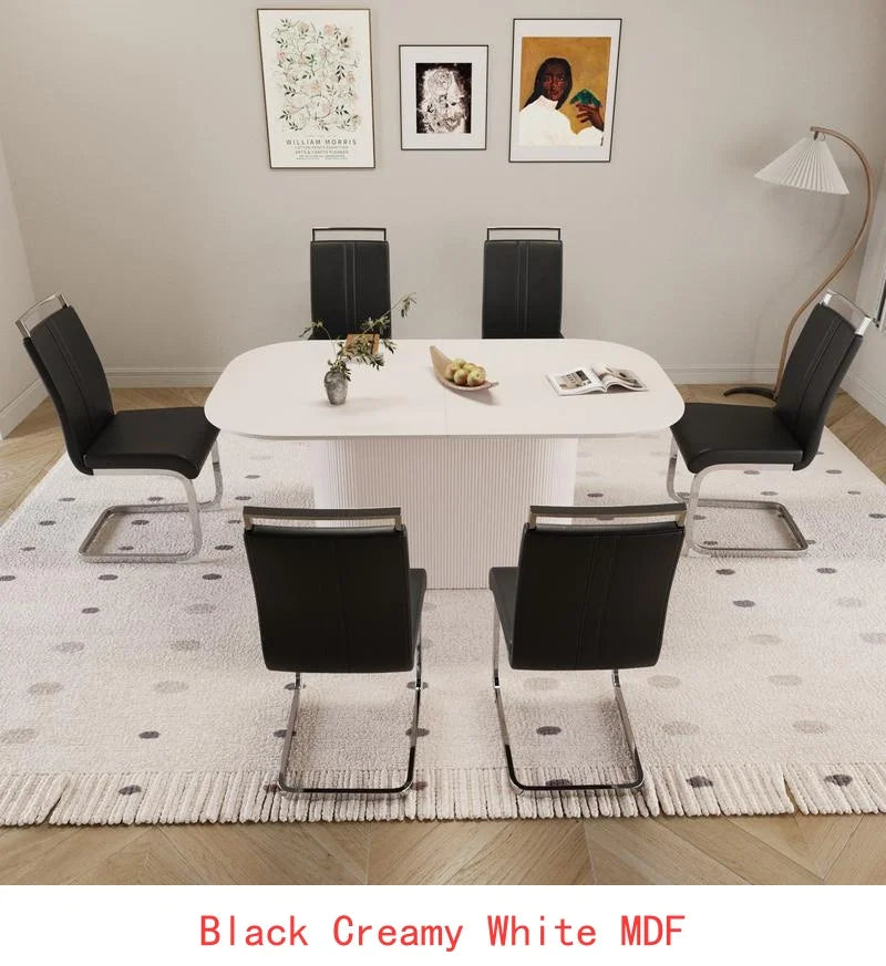 Chairs -Table w/Black Metal Legs -