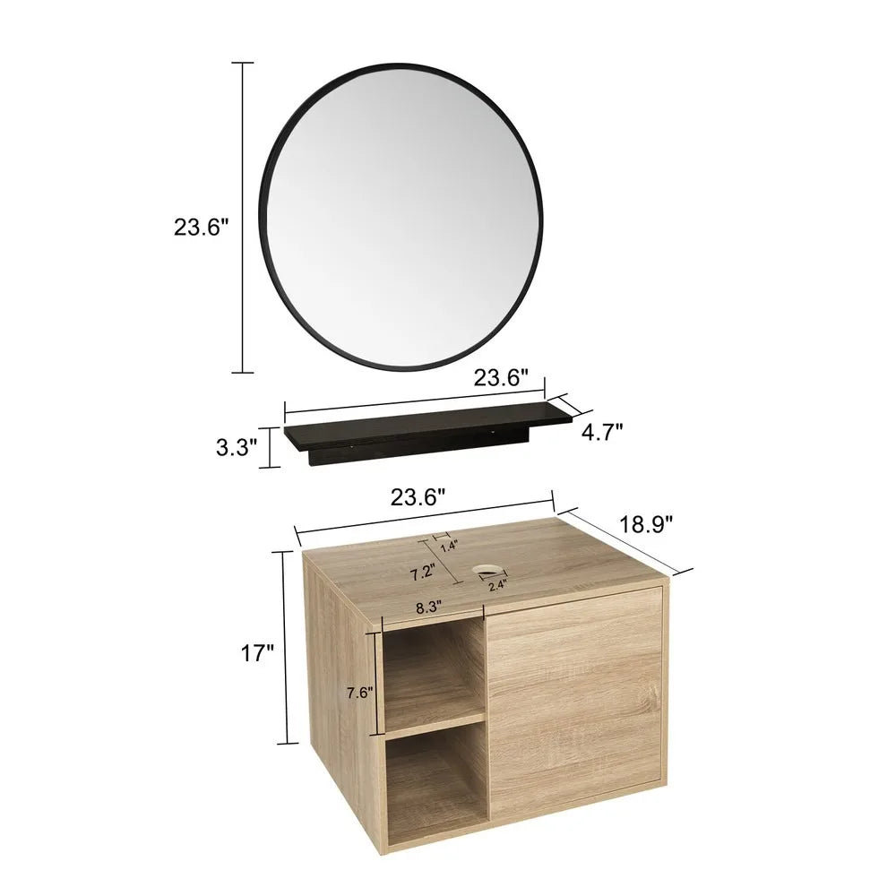 Floating Bathroom Vanity w/ Mirror