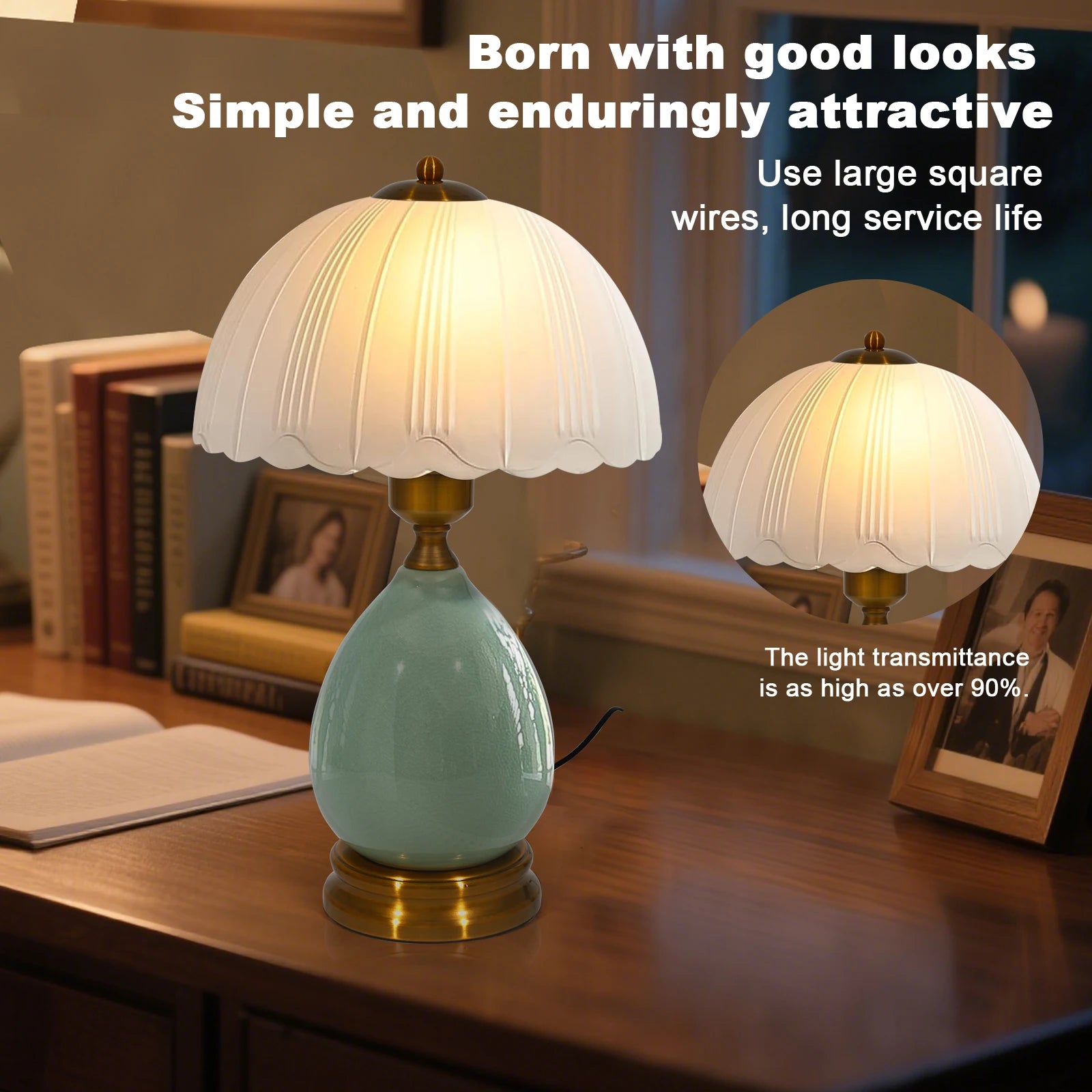 16" Vintage Ceramic Table Lamp