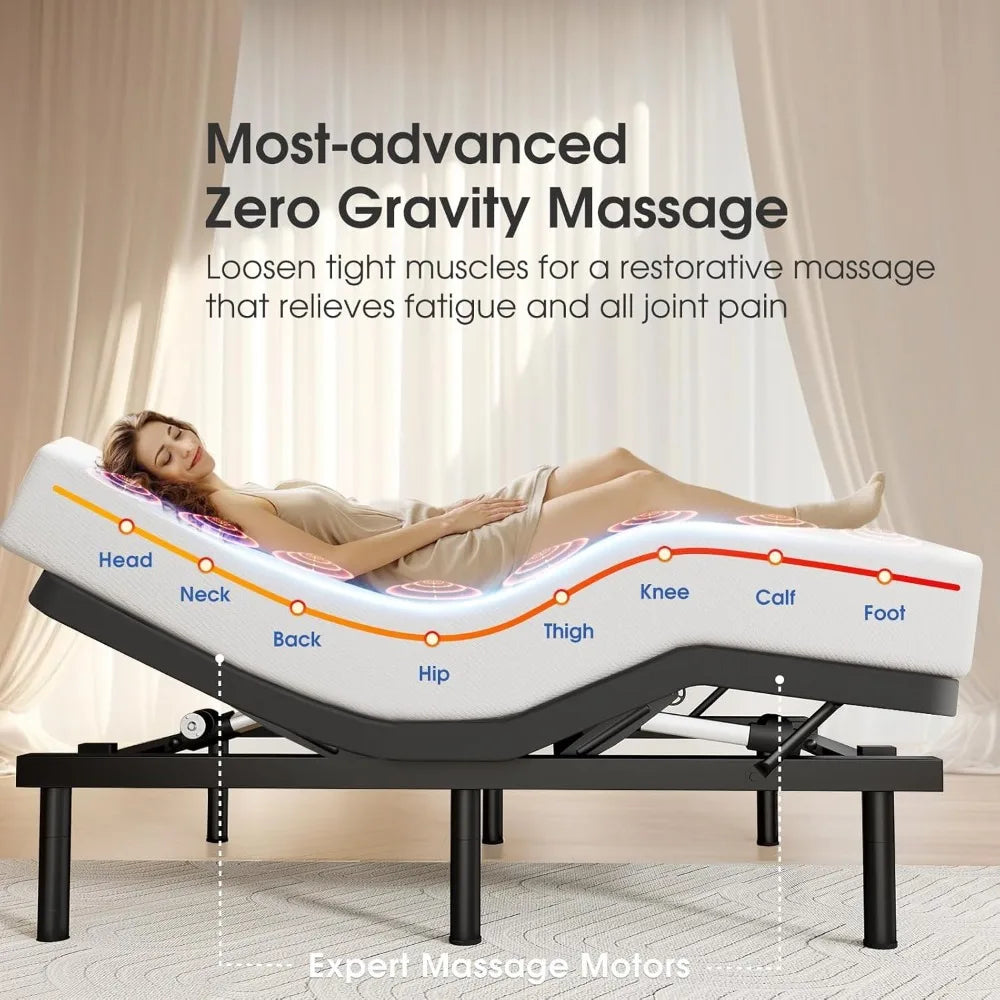 Adjustable Bed w/Massage w/4 USB