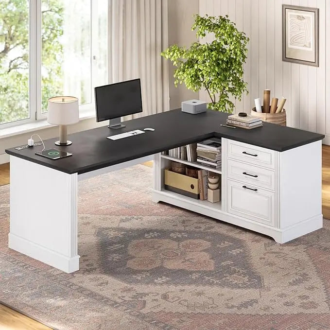 61" Executive L Shaped Desk