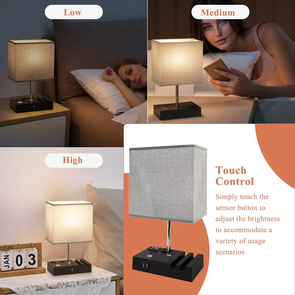 Lamp with USB Charging Ports
