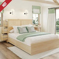 Wooden Bed Frame Steel Stand
