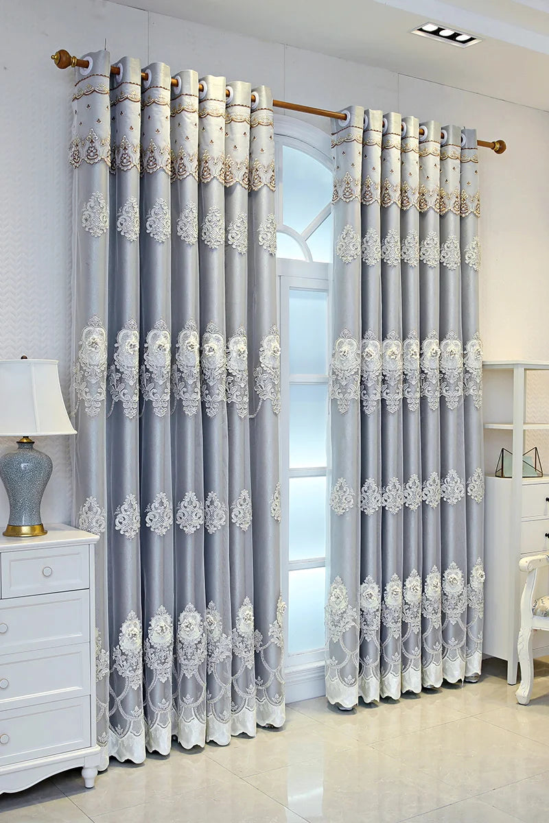 Curtains w/3D Embroidered Detailing
