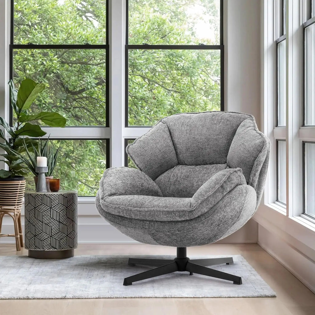 Swivel Armchair w/Metal Legs