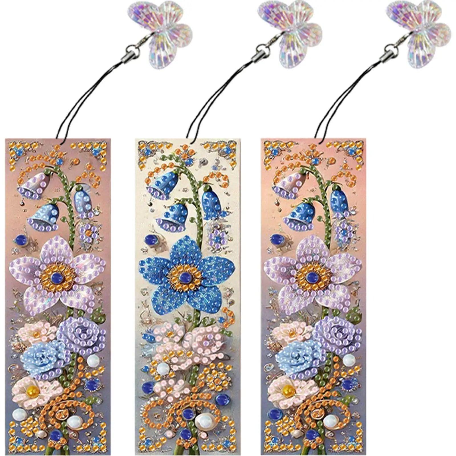 DIY Diamond Art Bookmark Flowers