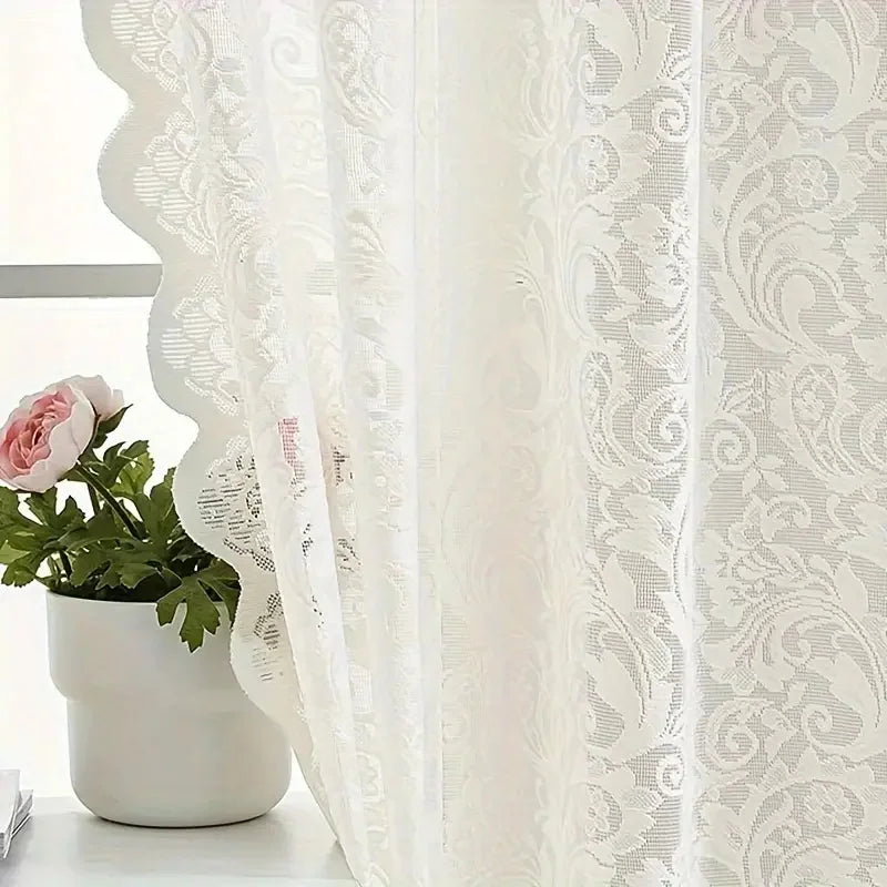 1pc phoenix tail lace chiffon curtain