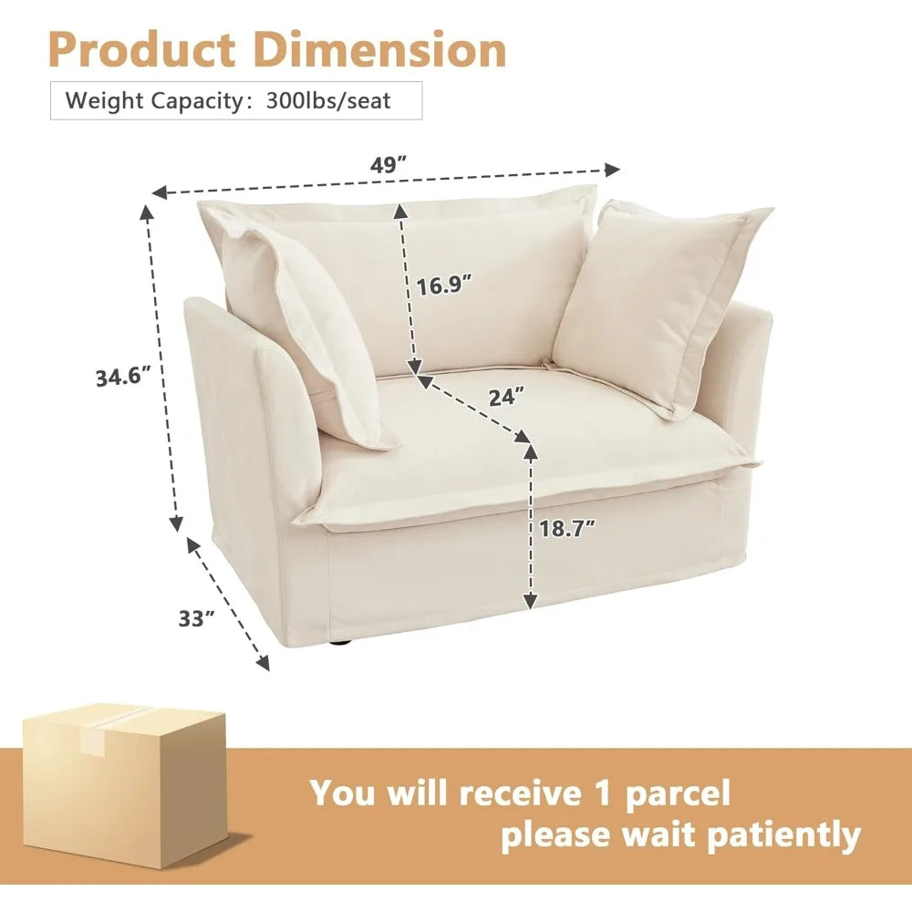 Oversized Upholstered Sofa Chair