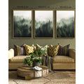 Green Fog Pine Tree Forest Canvas