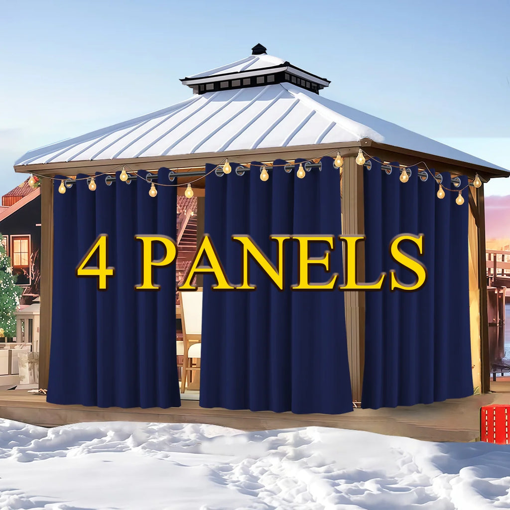 4 PCS Blackout Thermal Insulation Curtains