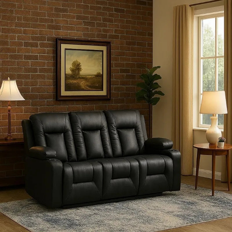 Leather Recliner Sofa Set