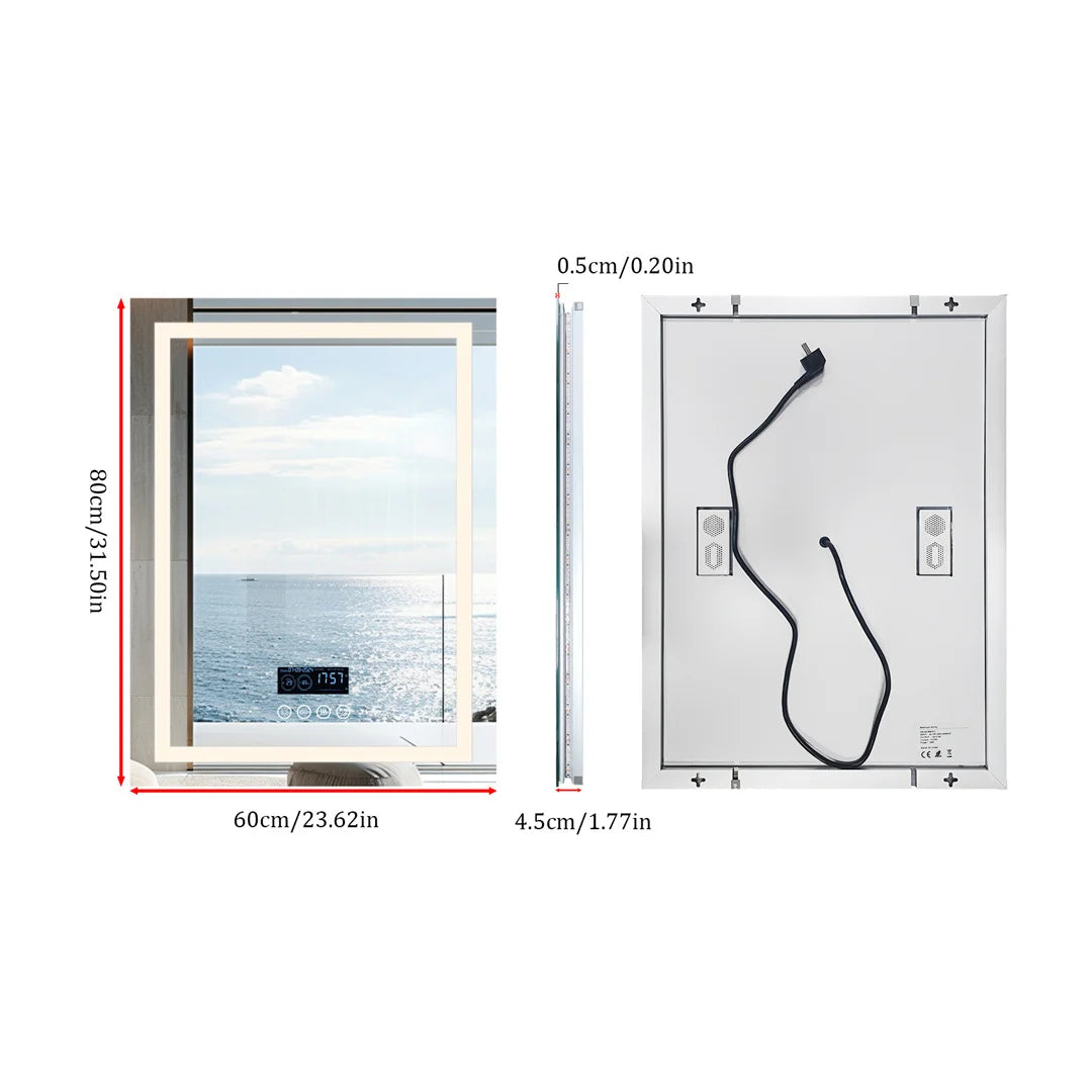 Illuminated Bluetooth Bathroom Mirror