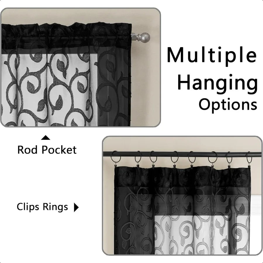 Black Sheer Curtains 84 inches