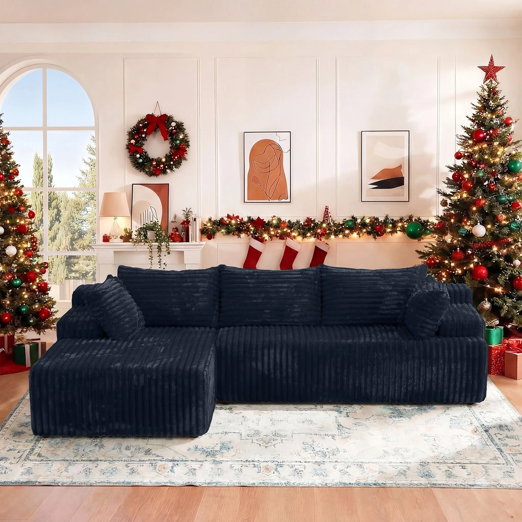 L-Shape Corduroy Sectional