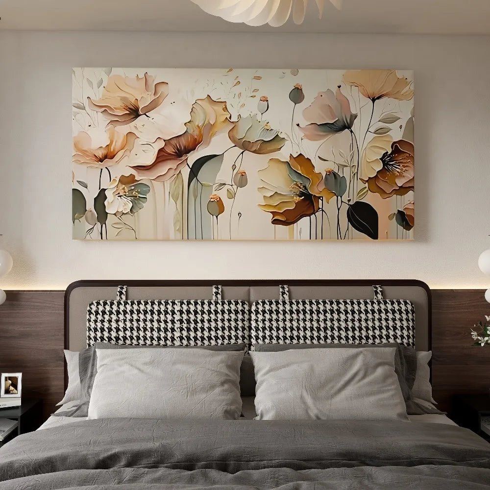 pine frame w/floral petal + leaf design