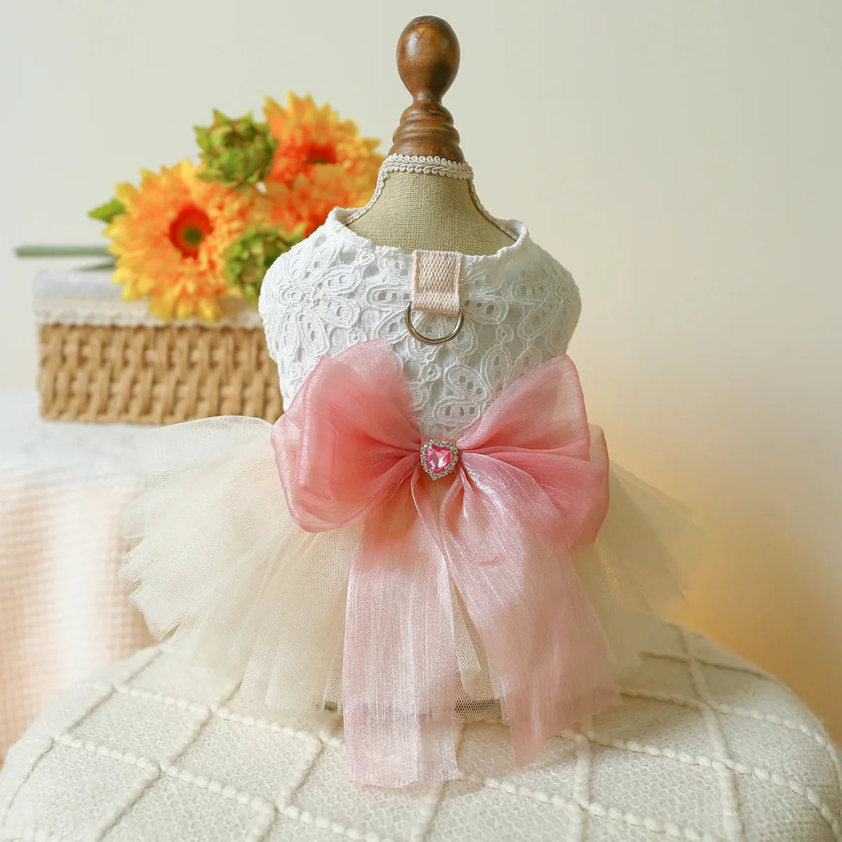 Dog Princess Dress w/Pulling Cord