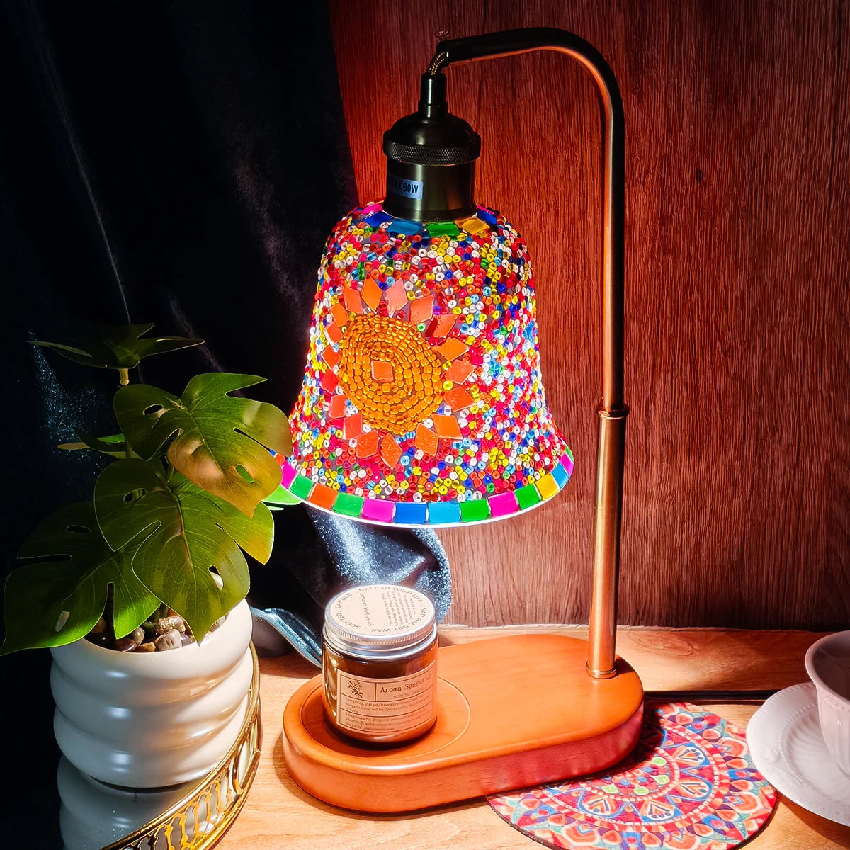 Bohemian style bedside lamp