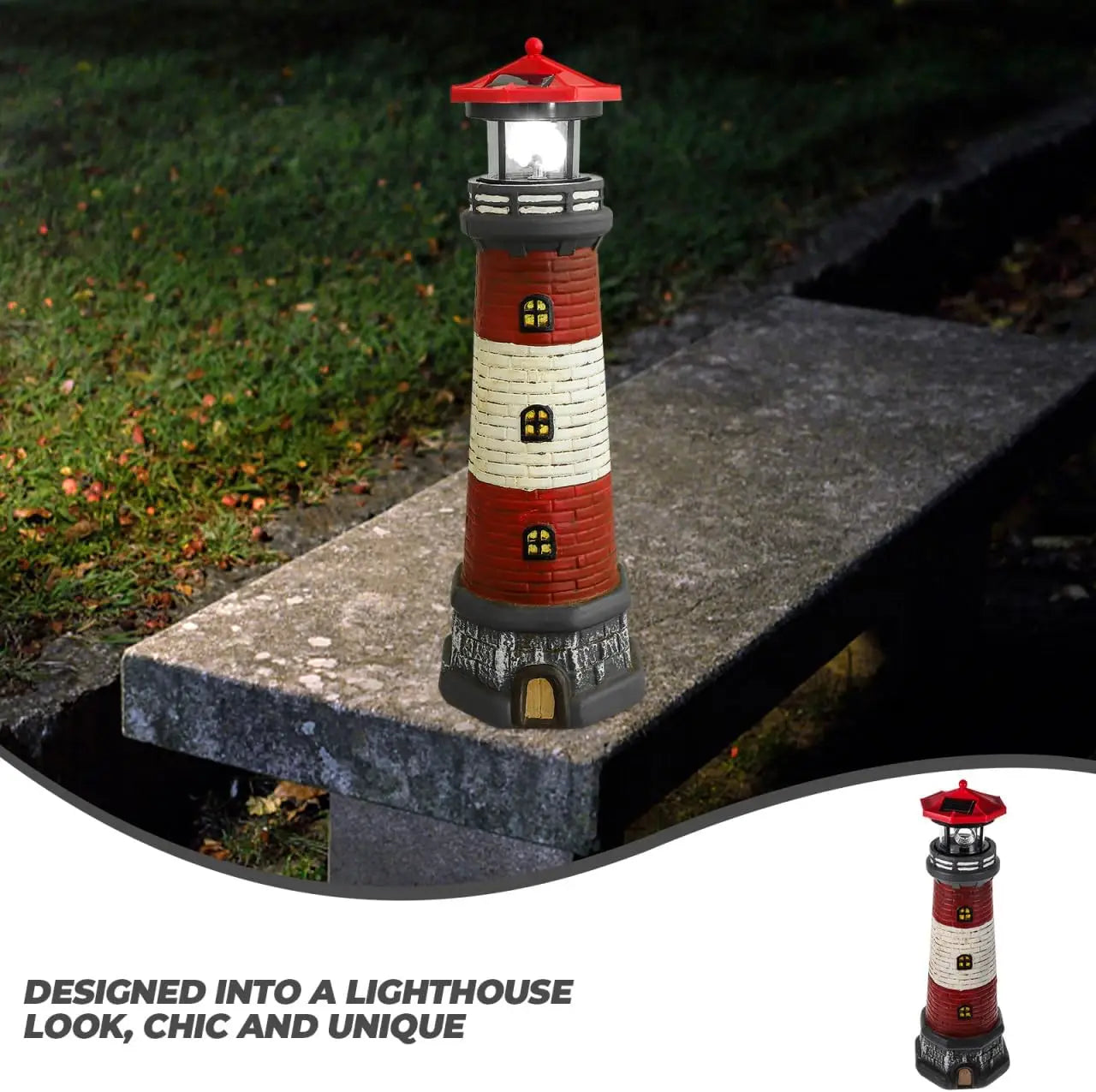 Outdoor Solar Lighthouse Lamp