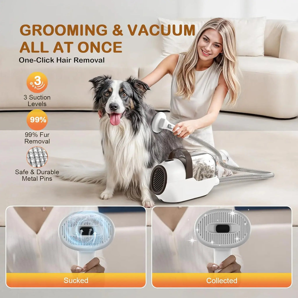 6 pc Dog Grooming Vacuum Kit