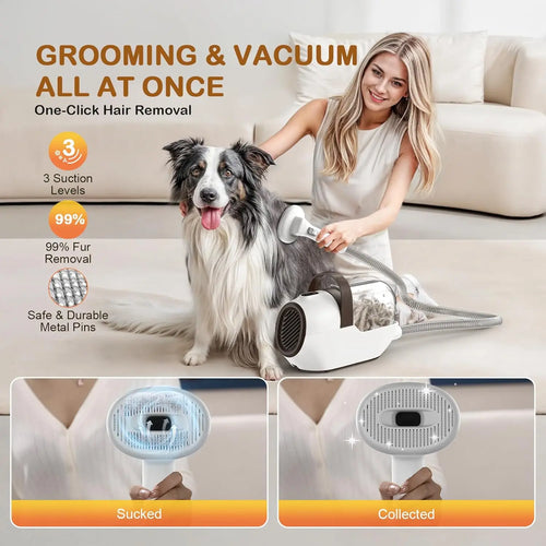 6 pc Dog Grooming Vacuum Kit