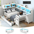 Twin Corner Bed with Desk