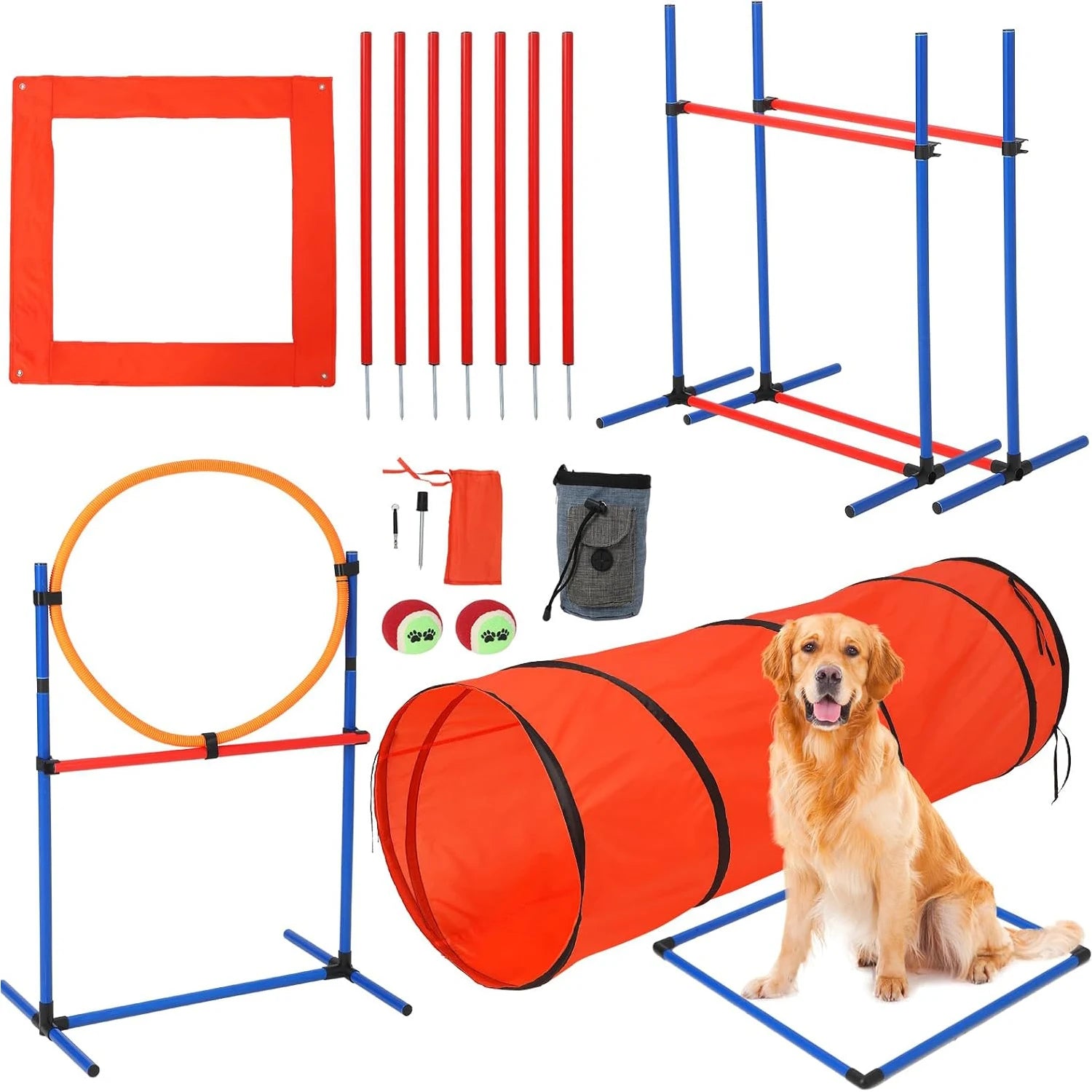 87 Pcs Dog Agile Training Equipment