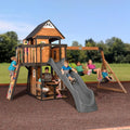 Cedar Wood Swing Set w/Wave Slide