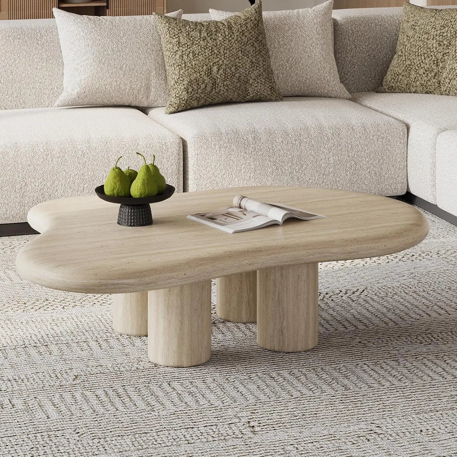 Unique Stone Top Coffee Table