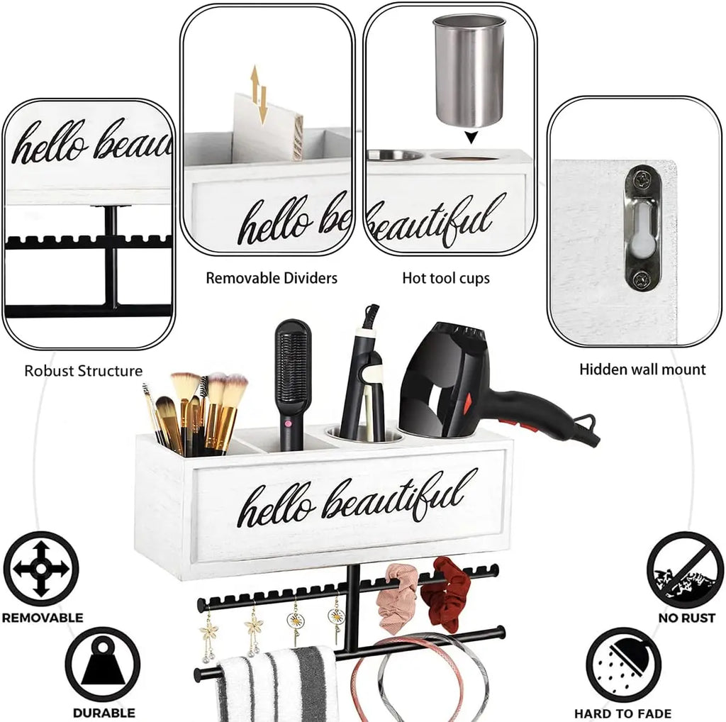 Wall Mounted Hair Dryer Holder