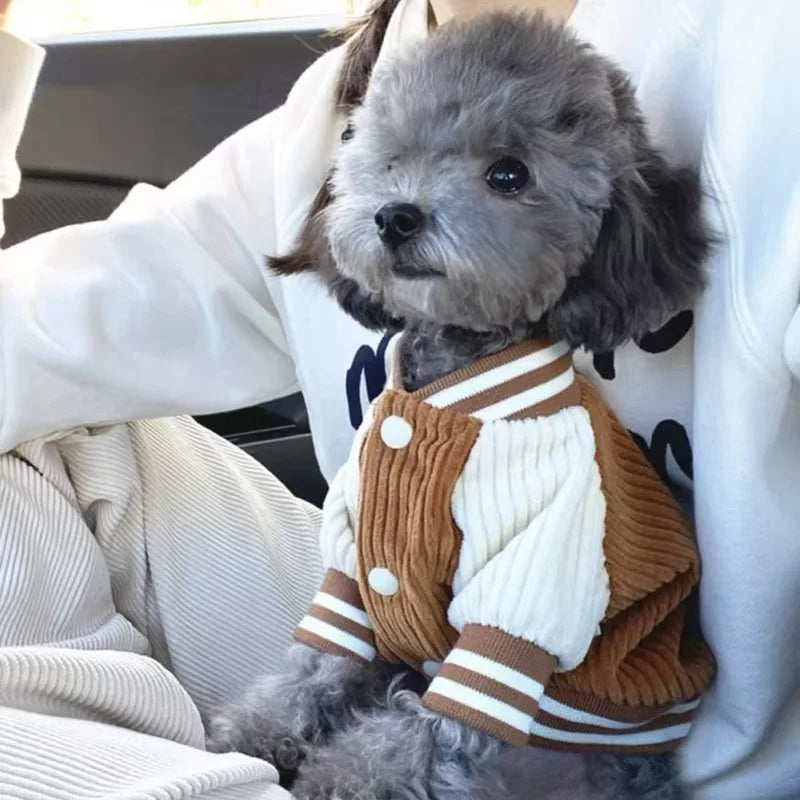 Embroidered Dog Baseball Jackets