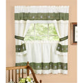 3 Pc Embellished Cottage Curtains
