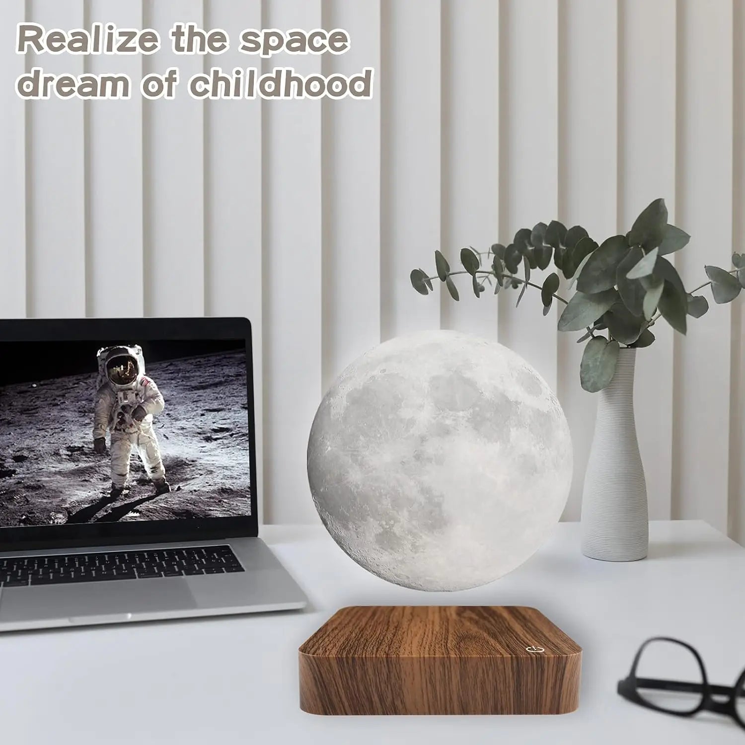 Floating Rotating Moon Lamp