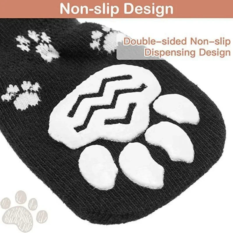 Anti Slip Dog Socks w/Straps
