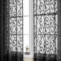Black Sheer Curtains 84 inches