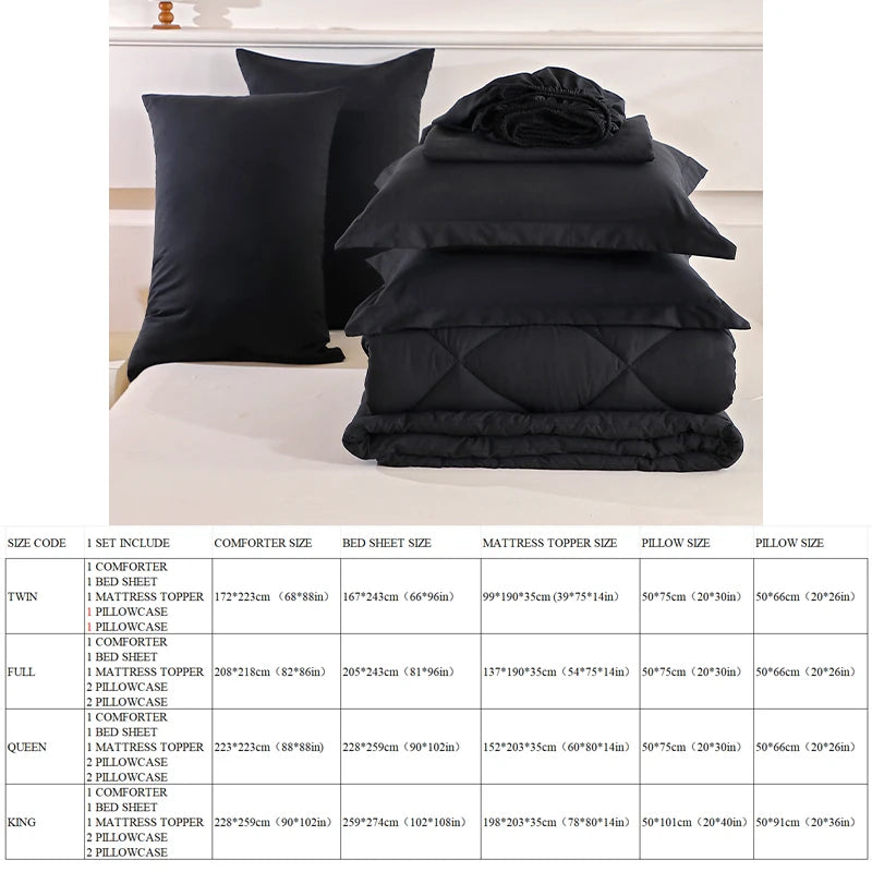 Reversible Solid Comforter 7 Pc