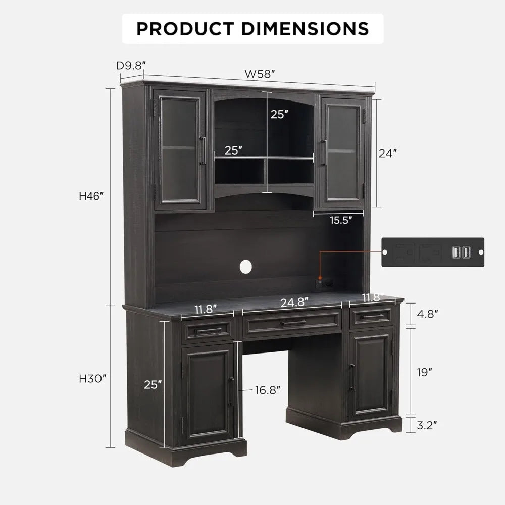 76-Inch Height Computer Desk