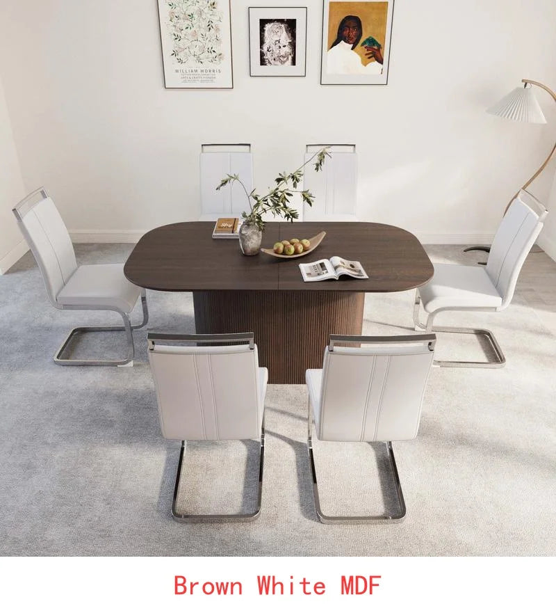 Chairs -Table w/Black Metal Legs -