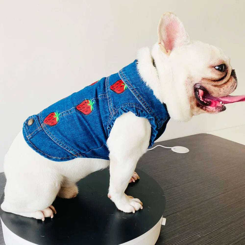 Dog Jeans Jacket/Cowboy T-Shirt