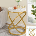 White Gold 2-Tier Side Table